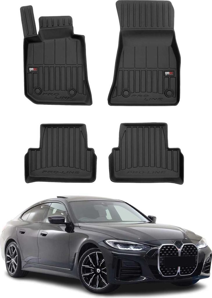 2021-2025 BMW i4 G26 Fußmatten TPE Schwarz 4 tlg