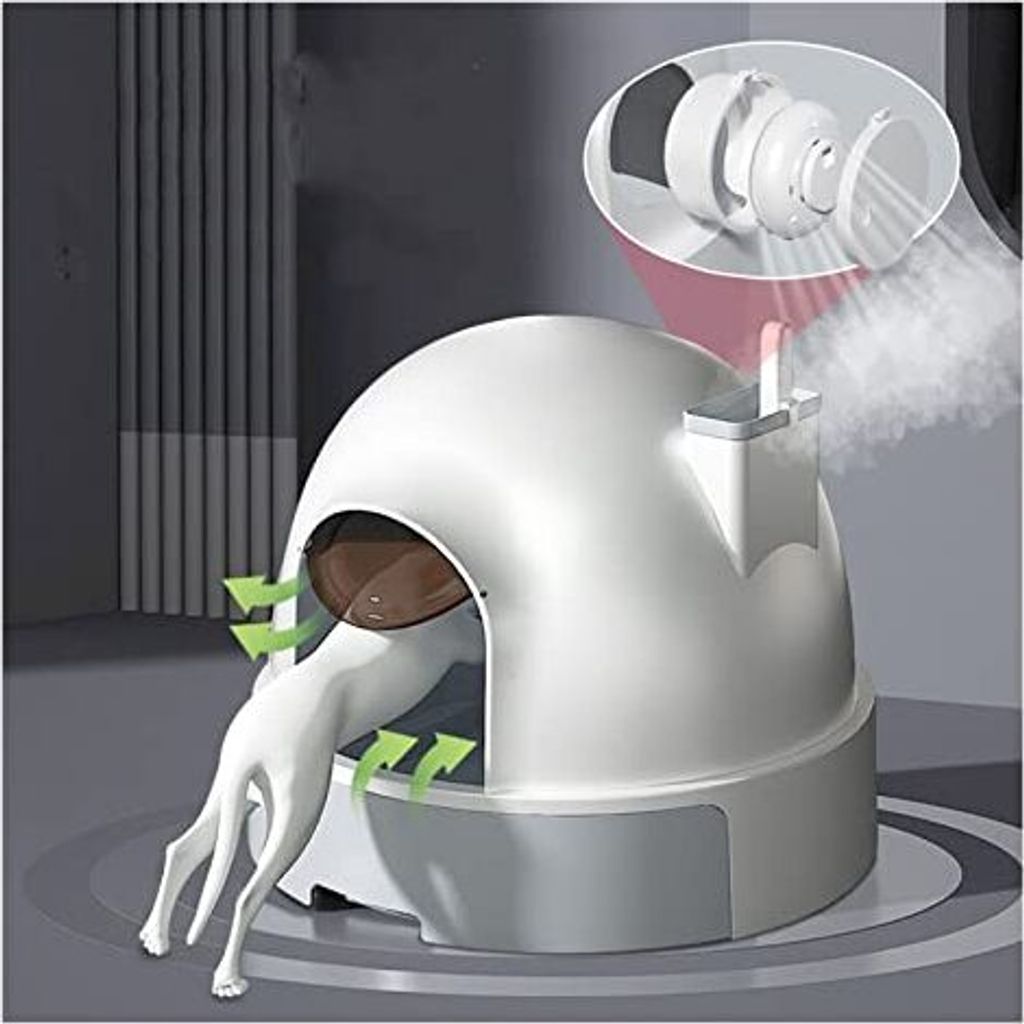 Automatische Katzenträgerschale, vollständig geschlossene Schublade, Ozon, Deodorisierung großer Kätzchenbett Pfannen Katzen, Haustierversorgun...