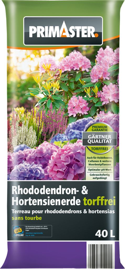 Primaster Hortensien- & Rhododendron Erde torffrei 40 L Produktbild 