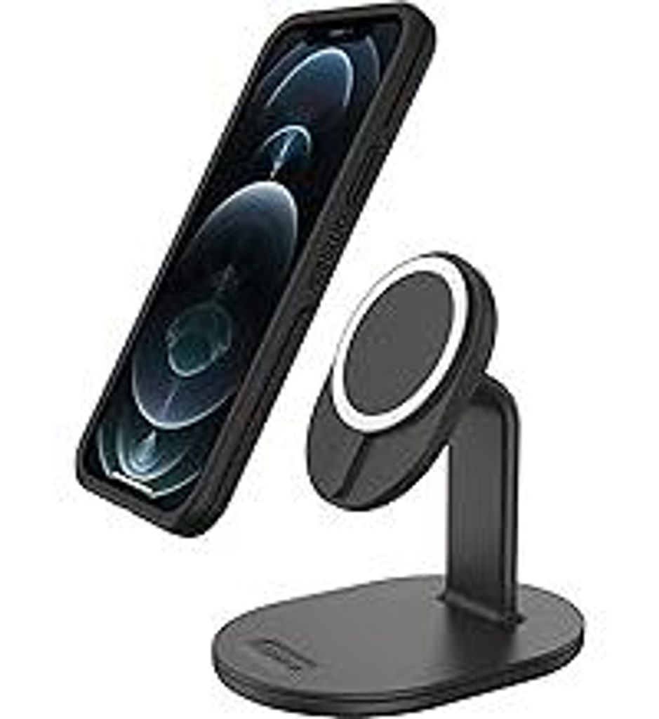 OtterBox kabellose MagSafe Ladestation, Starke magnetische Ausrichtung und Befestigung mit MagSafe, schlanke Ladelösung für iPhone, Schwarz