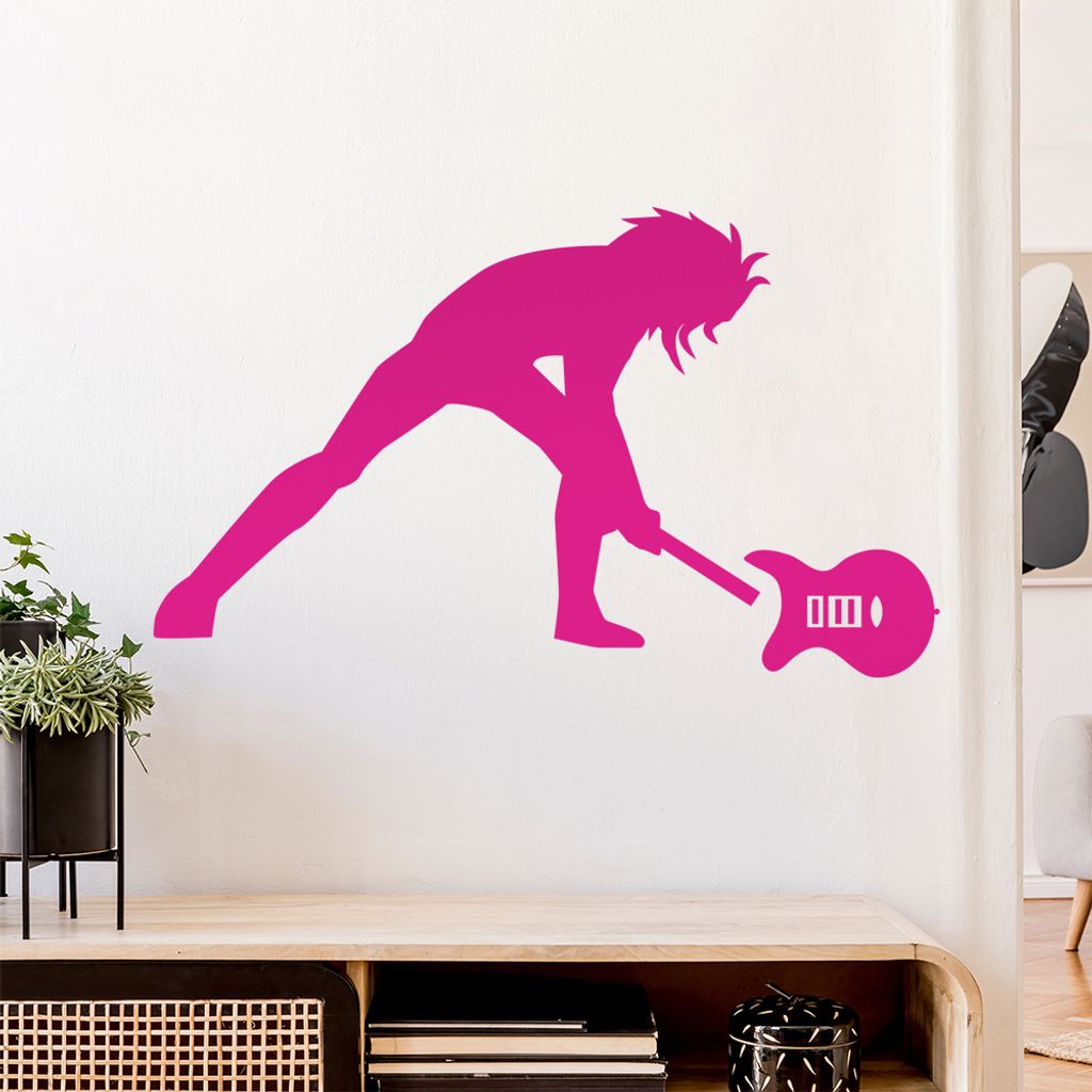 Gitarrist Musiker Festival Wandtattoo Wandaufkleber Wall Sticker - Dekoration, Küche, Wohnzimmer, Schlafzimmer, Badezimmer