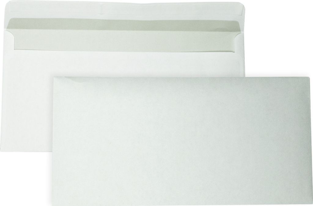 DULA - EA5/6 Umschläge - 110 x 220 mm - 100 Stück - Selbstklebend mit Klebestreifen - 80 Gramm