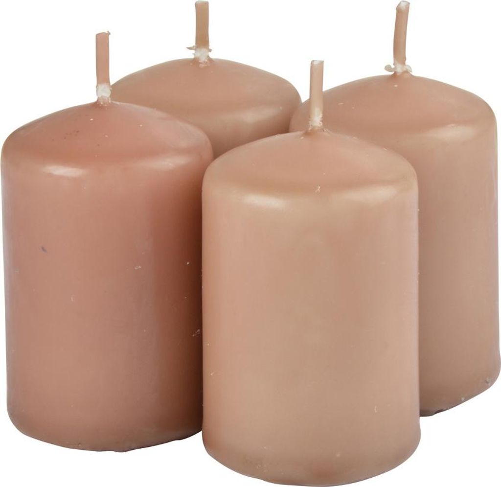 Duftkerzen 4er-Set Klassische Spitzkerzen 6 cm für individuelle Duftkompositionen