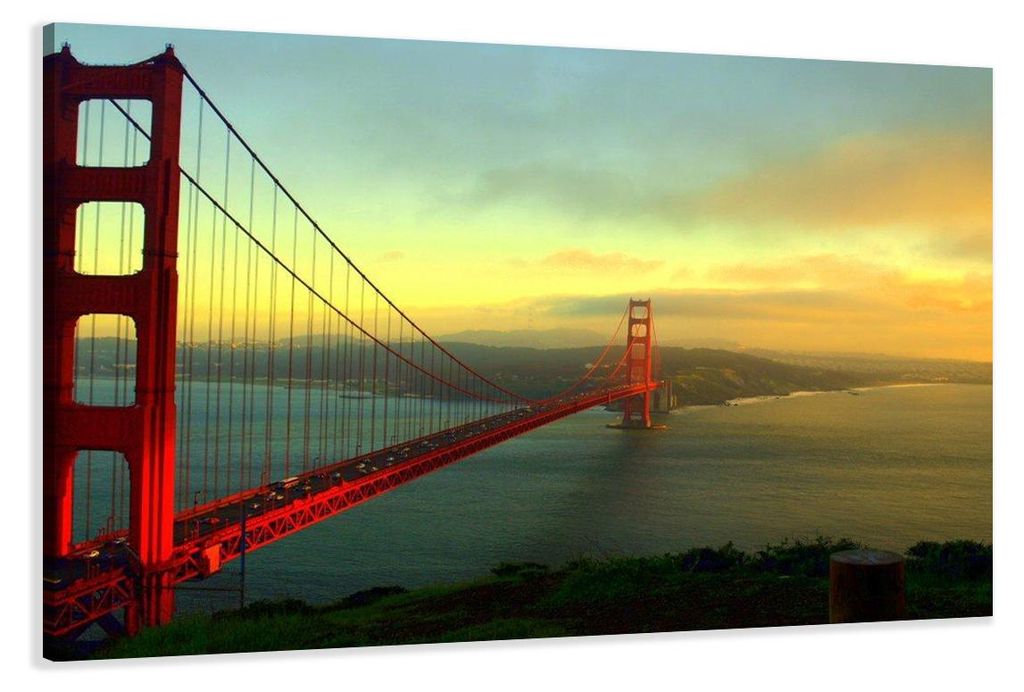 5085 Golden Gate Bridge Leinwandbild 120x80 cm