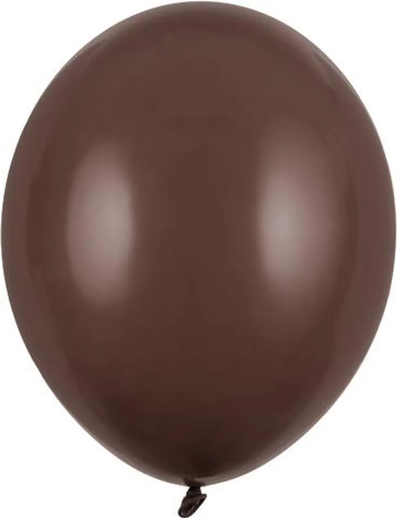 Ballons résistants 30 cm brun cacao pastel - Lot de 100 pièces déco