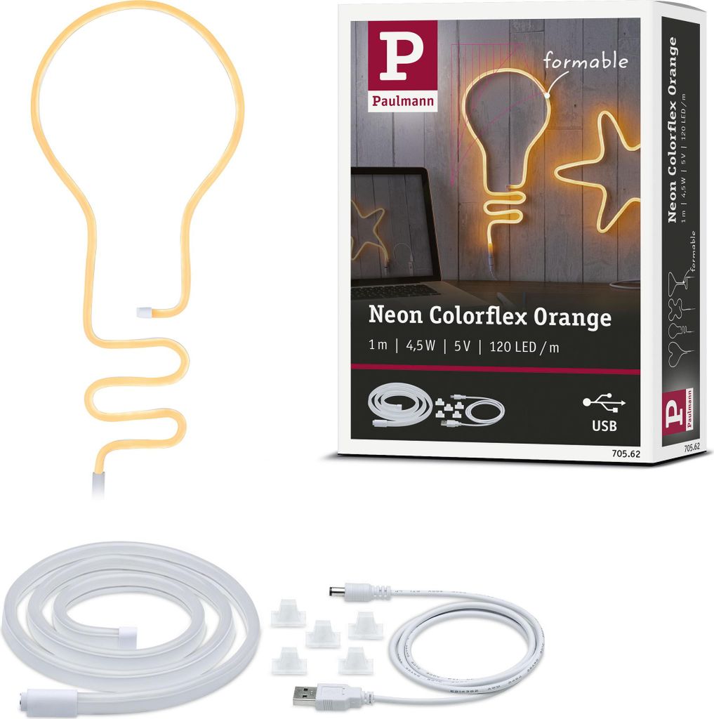 Paulmann USB LED Strip Neon Colorflex Orange Produktbild 