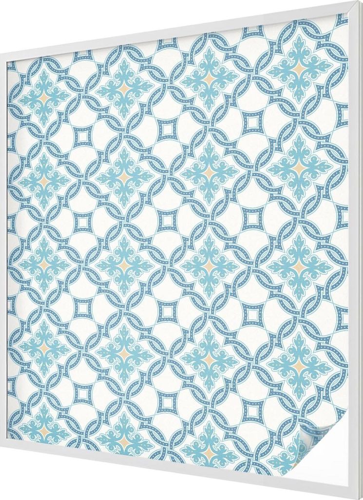 Buntglas Fensterfolie – 116x100 cm – Stained-Glass Design – blickdichte dekorative Sichtschutzfolie – selbstklebend, UV-Schutz – Klassisc...