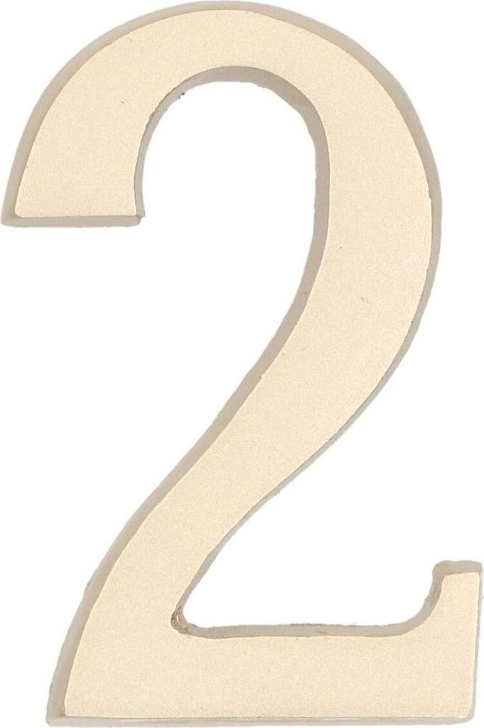 KOTARBAU® Ziffer „2” Satin Selbstklebend 5 cm aus Messing Produktbild 