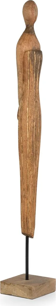Décoration de Salon Moderne Sculpture en Bois 73cm Figure Elancée