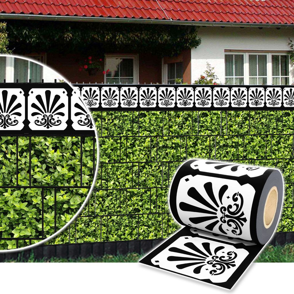 PVC Zaunfolie Sichtschutz Windschutz Doppelstabgitter Gartenzaun blickdicht Zaun