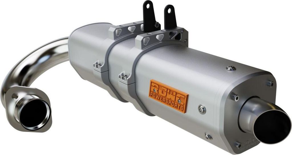 Rjwc Powersports Apx Cfmoto Uforce 100 Homologierter Slip On Schalldämpfer Silber Homologated Silber Homologated