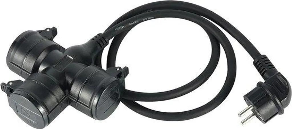 Prolongateur Electrique Extérieur 1m H07RN-F IP44 Gaine en Caoutchouc