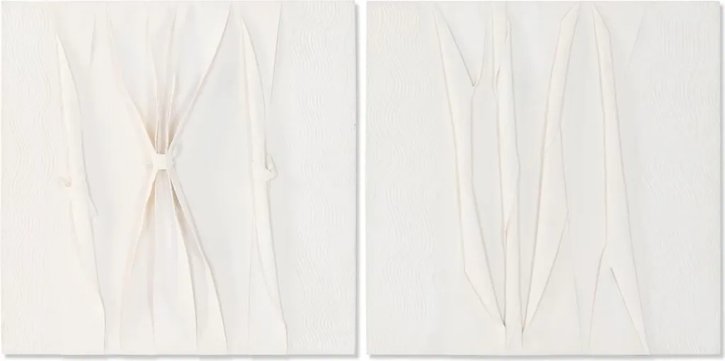 Habillez vos Murs Vides : Set de 2 Tableaux Blancs Modernes 60x60 cm ESPRIT