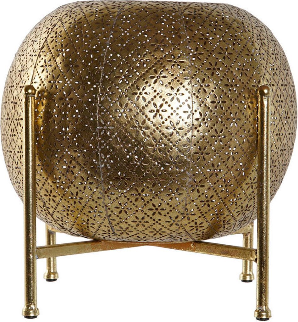 Kerzenschale Home ESPRIT Gold Metall Kristall 29 x 29 x 26,5 cm