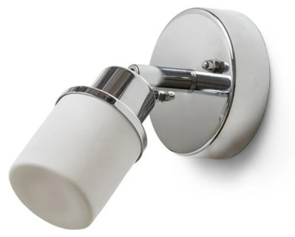 Luminaire de Salle de Bain Design LINN I en Chrome et Verre Opale LED IP44