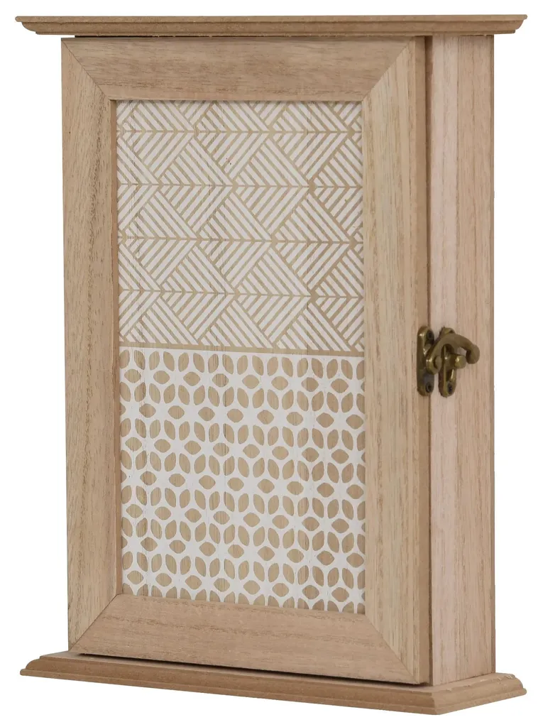 Boîte à clés murale vintage en MDF de 20 cm pour une entrée organisée