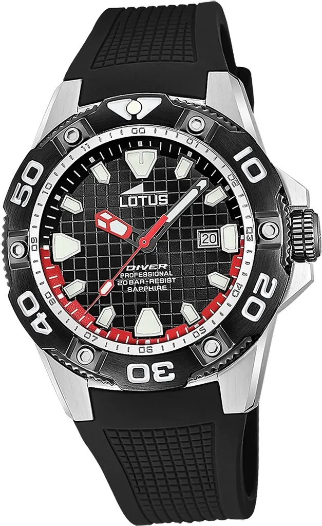 Orologio Lotus 18927/4 Uomo Nero: Eleganza Diver e Silicone di Qualità
