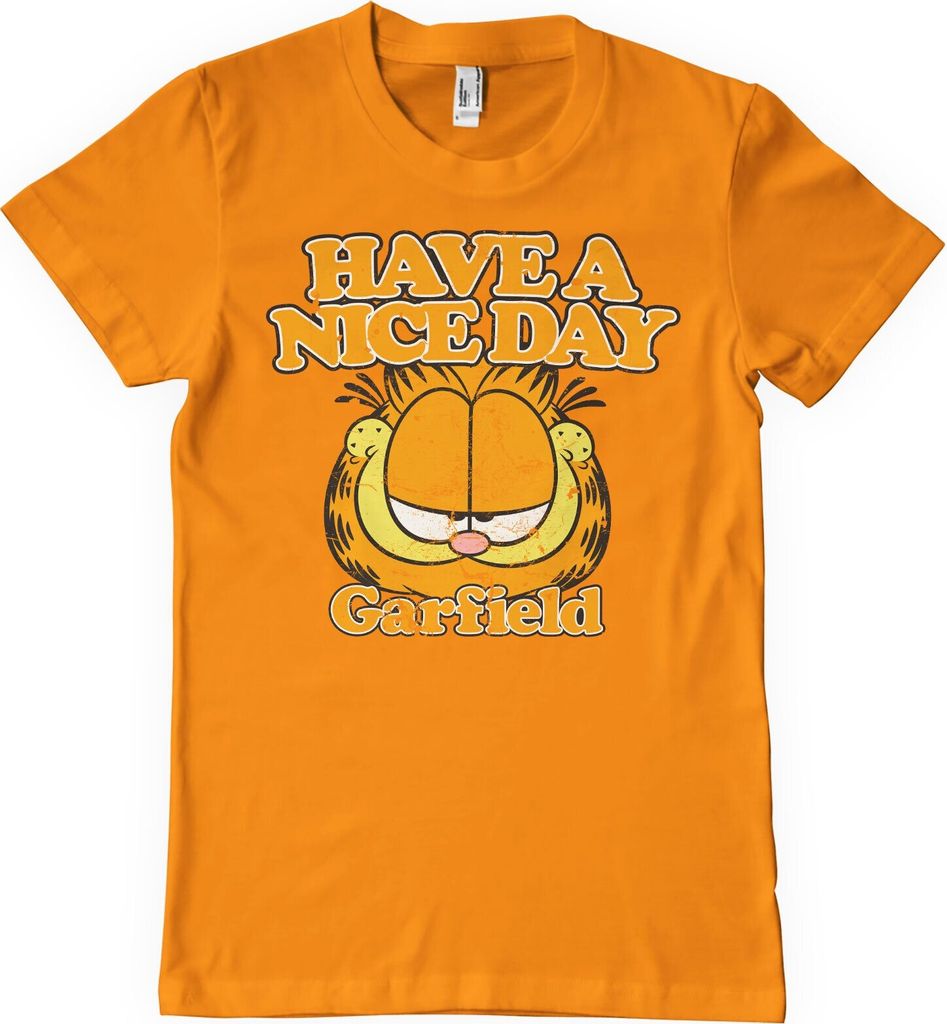 Garfield - Have A Nice Day T-Shirt - X-Large - Orange