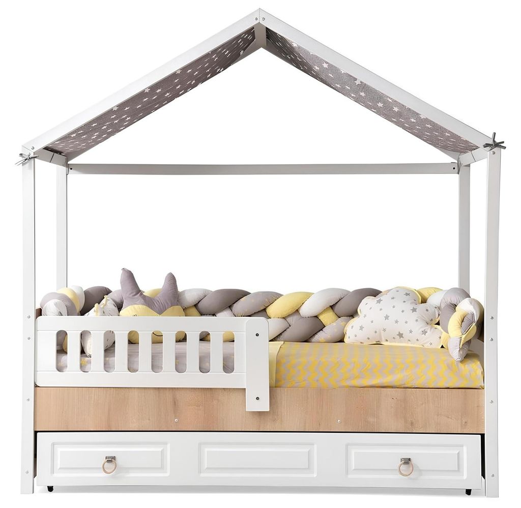 Modern Kinderzimmer Set Bett Kleiderschrank Schreibtisch Helles 3tlg Neu