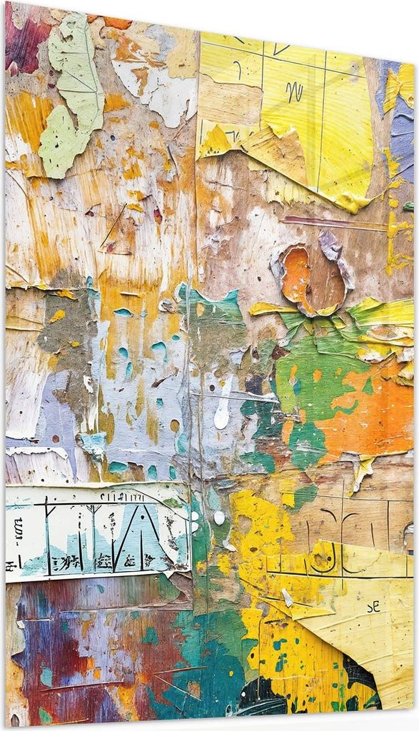 Glasbild 40x60cm in XXL für Wohnzimmer, Schlafzimmer Motiv Abstrakte Kunst