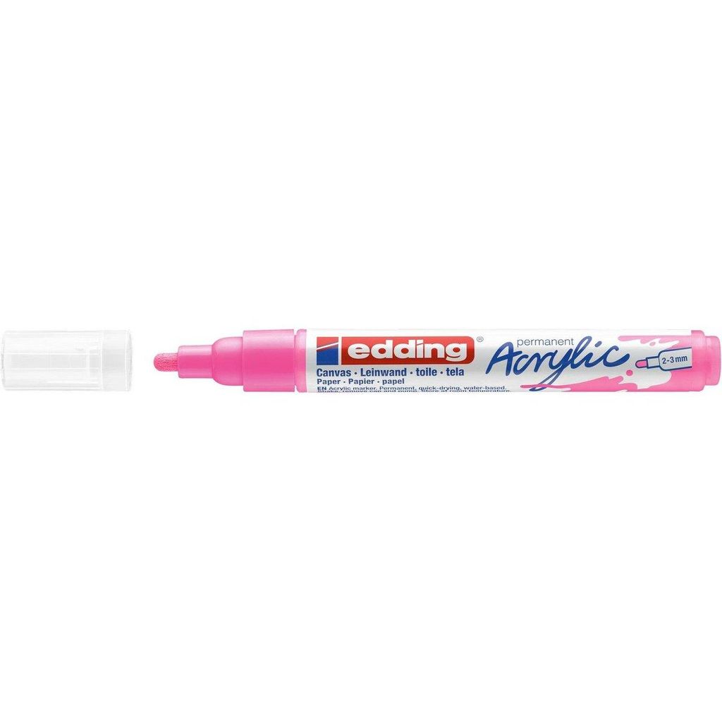 Edding 5300 acrylic marker fine, Różowy, Różowy, Średni, 2 Zdjęcie produktu 