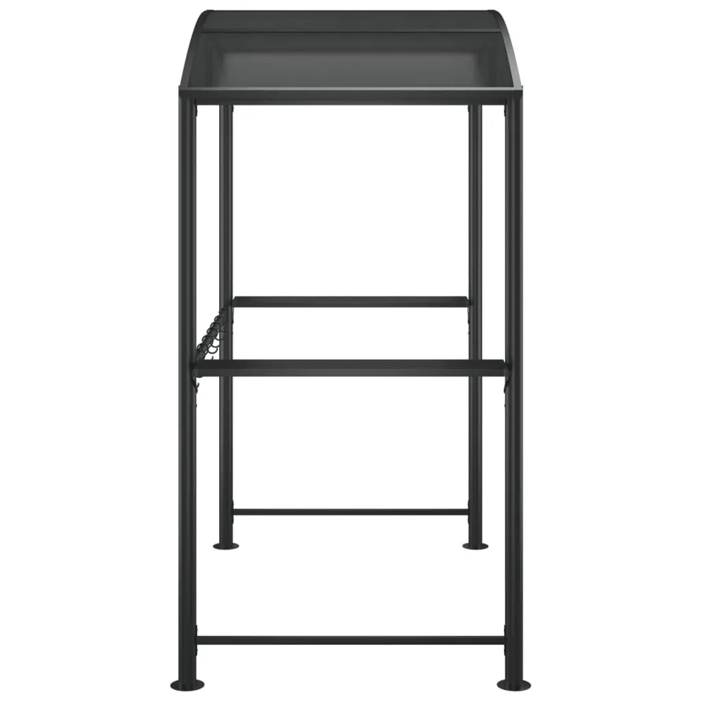 Gazebo BBQ en acier anthracite résistant avec double plan de travail