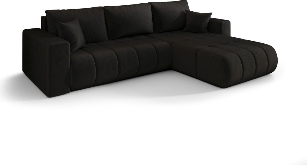 BEDANTE Ecksofa mit Schlaffunktion MILO PREMIUM L Monolith 97 Rechts