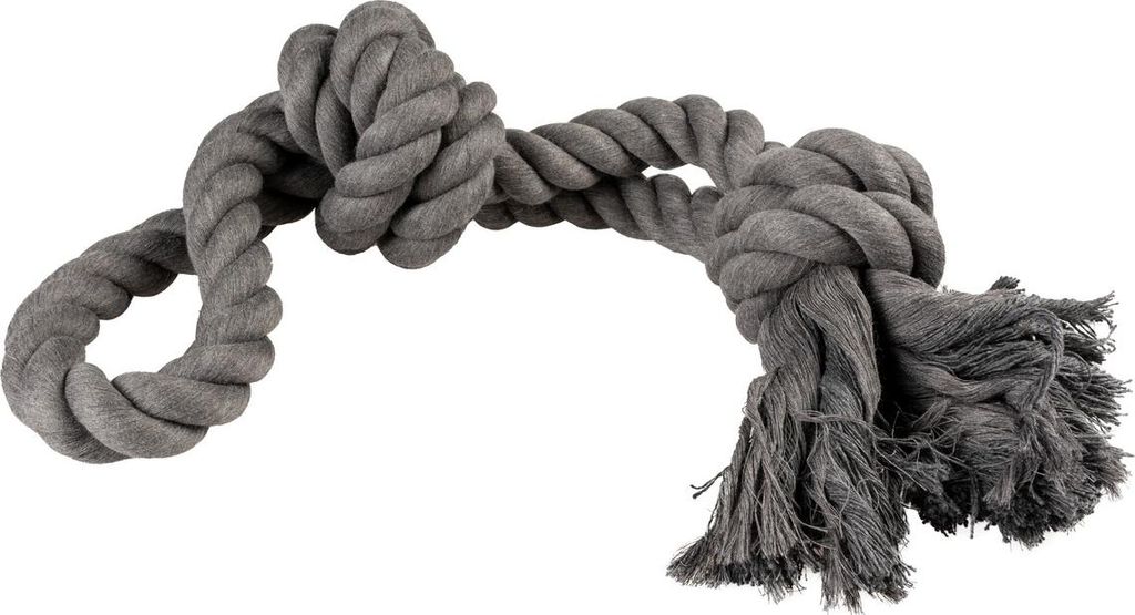 Duvo+ Hundespielzeug Eco-Seil 2 Knoten & Schlaufe grau, Maße: 30 cm