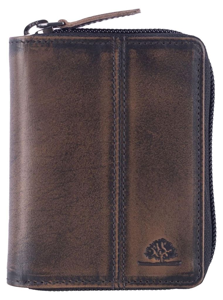 GREENBURRY Kartenetui Destressed Card Case RFID Deep Red dunkelrot