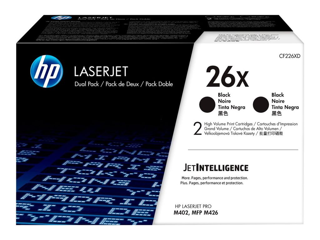 HP 26X - 2 balenia - vysoká výťažnosť - čierna - originálna Obrázok produktu 