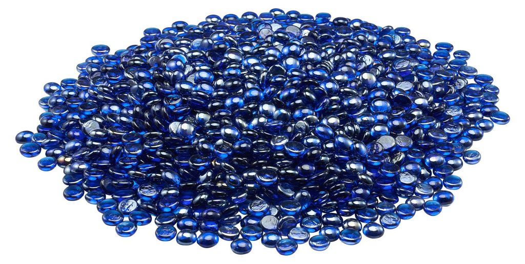 SucceBuy Feuerglas, 4,5 kg hitzebeständige Glassteine, 19 mm reflektierende Glasperlen für Feuerstellen, Glasfelsen für Kamine, dekorative Feuer...