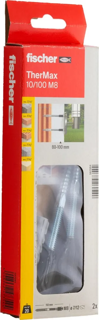 Supporto Fischer TherMax 10/100 M8 per Telecamere e Allarmi - 4