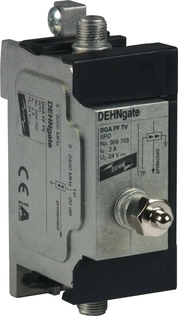 Parafoudre DEHN 75 ohms DEHNgate blindé pour système satellite et vidéo