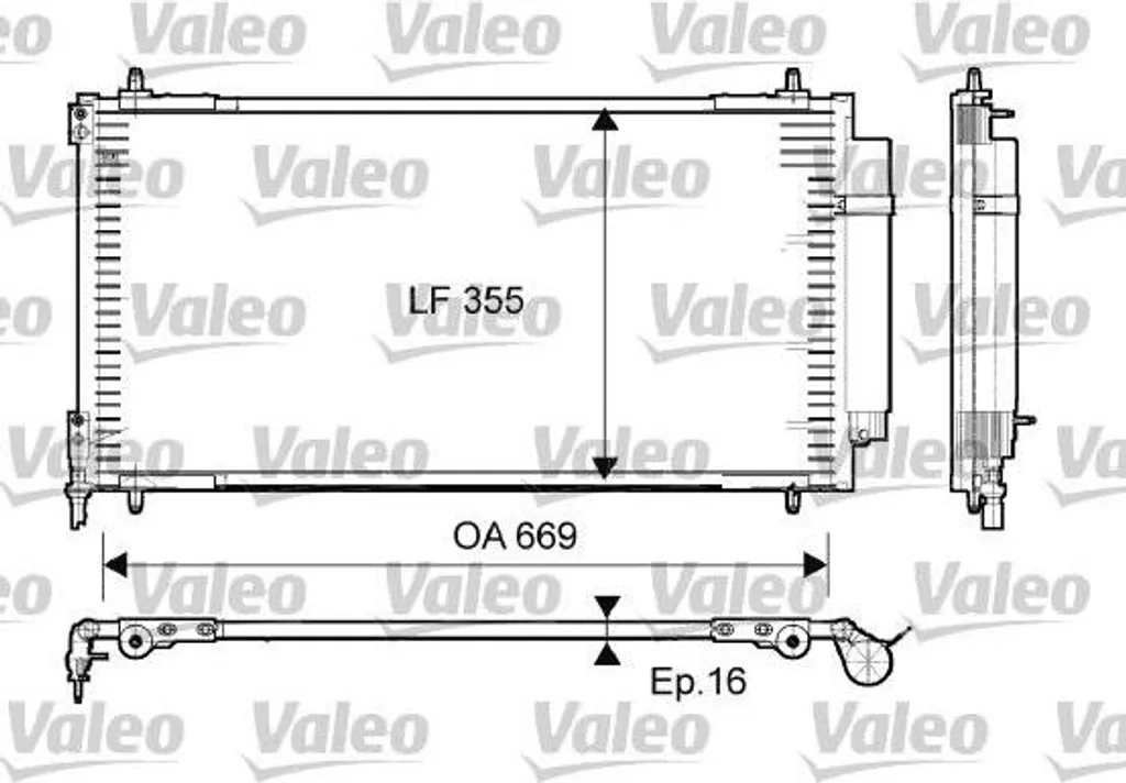 Valeo 814065 Condensateur Climatisation OE 6455FW Berlingo C8 Phedra