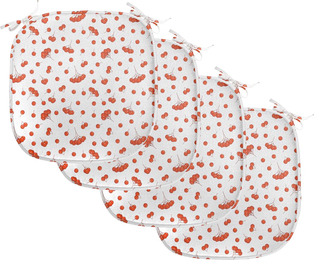 ABAKUHAUS Eberesche Polster für Esszimmerstühle, Juicy Ashberries Grafik, Dekoratives wasserfestes Kissen mit Riemen für Küchensitze, 40 cm x 4...