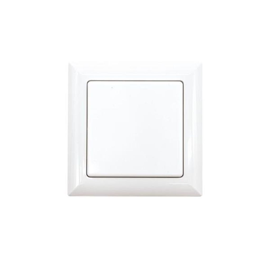 ELTAKO Funktaster, reinweiß glänzend, batterie- und leitungslos, mit Wippe, Doppelwippe, 1 Stk.