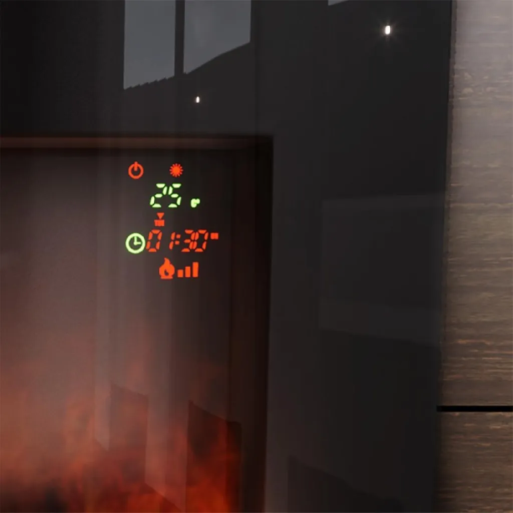 Cheminée électrique Cecotec ReadyWarm 2600 Curved Flames 2000W Noire