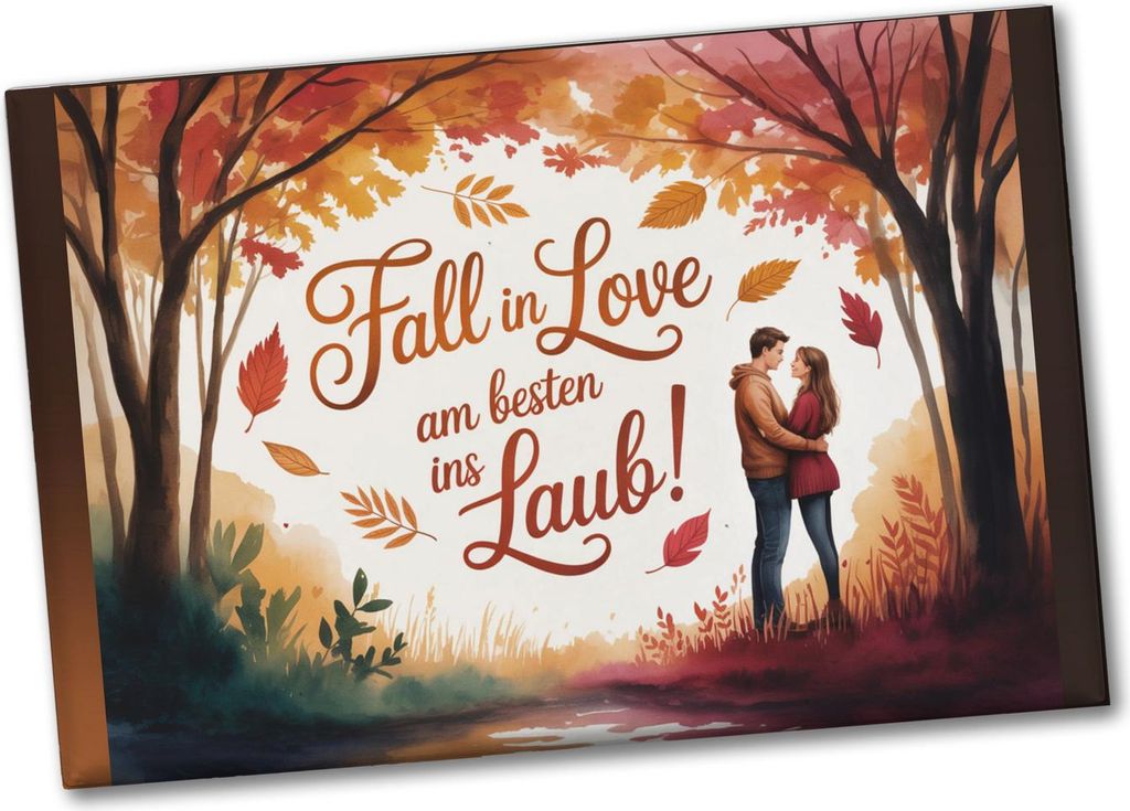 Fall in Love Laub Herbstszene Spruch Souvenir Souvenir Magnet