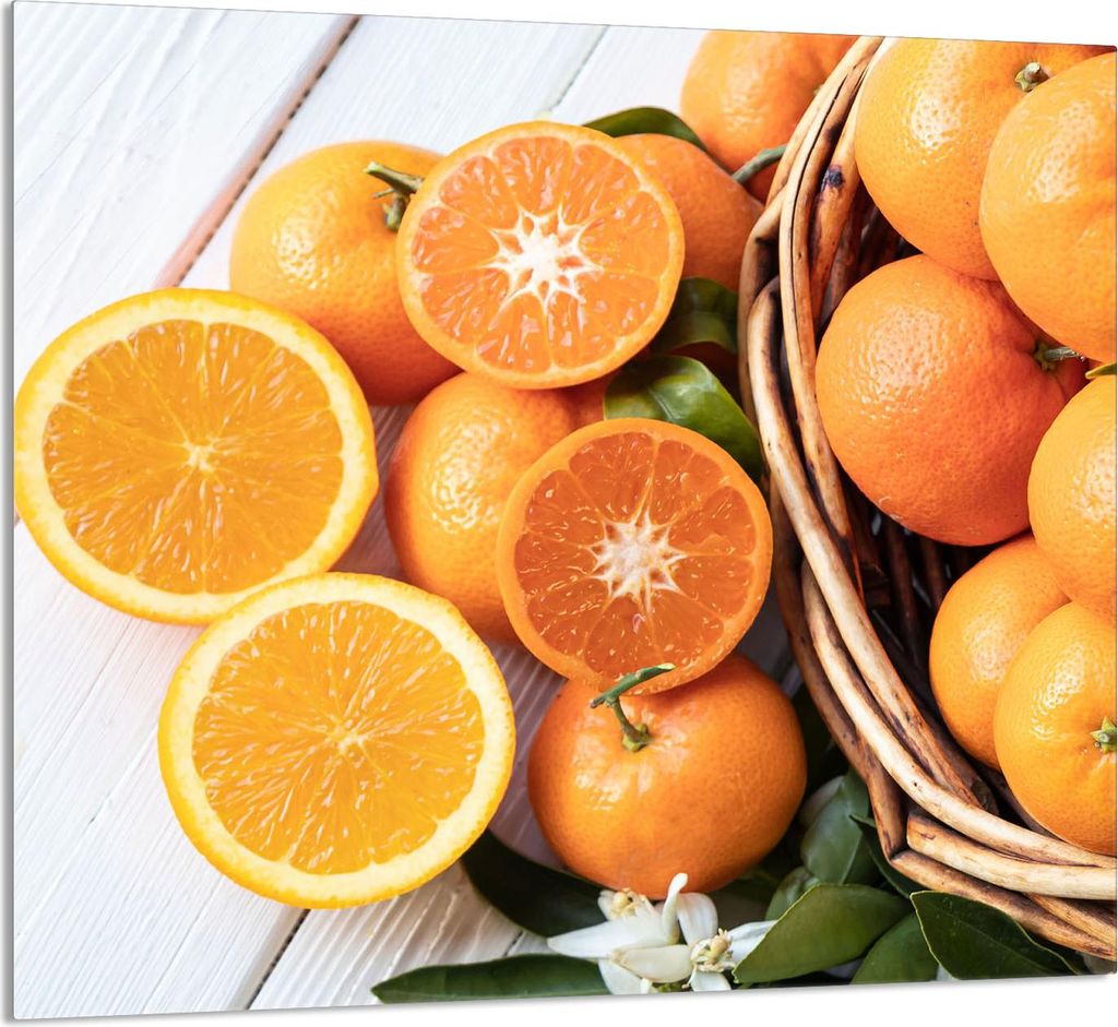 GLASPLATTE FÜR KÜCHE 65x60 Obst