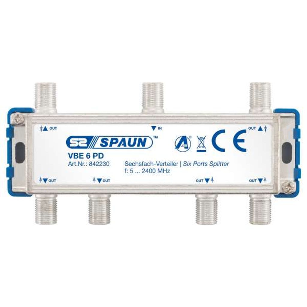 Spaun VBE 6 PD Unicable 6 Fach BK Verteiler / Splitter