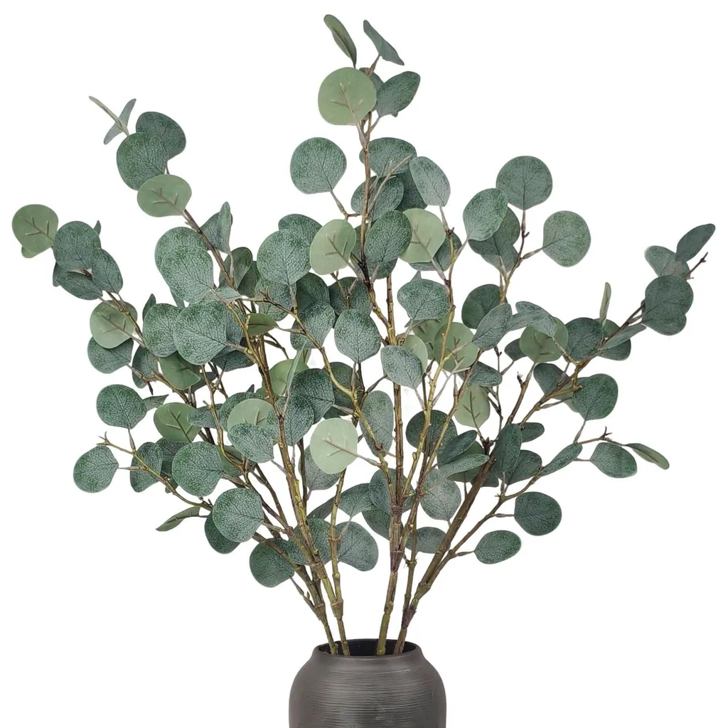 Branches d'eucalyptus artificielles réalistes 90 cm pour vase de sol