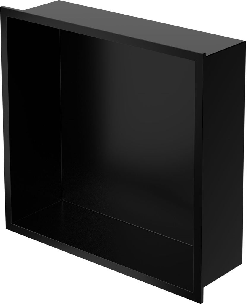LuxeBath Wandnische aus Edelstahl, 30x30x10 cm, Schwarz, Produktbild 