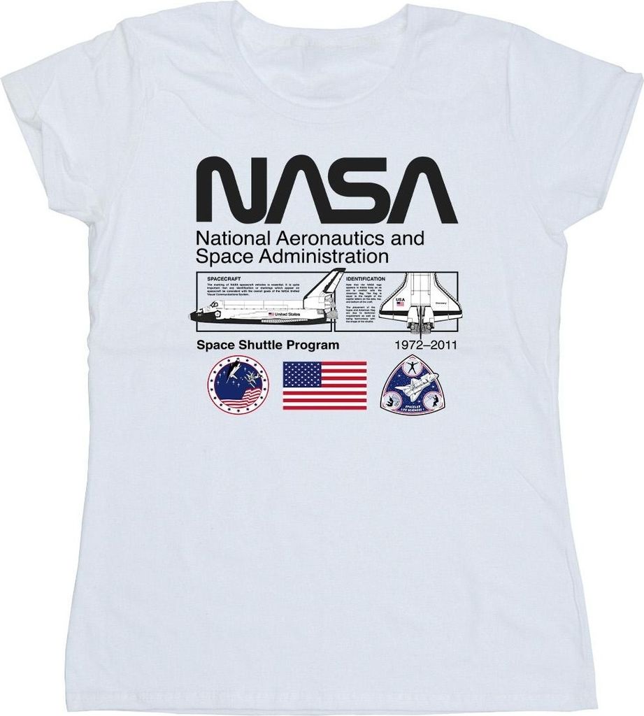 NASA - "Space Admin" T-Shirt für Damen BI44649 (XL) (Weiß)