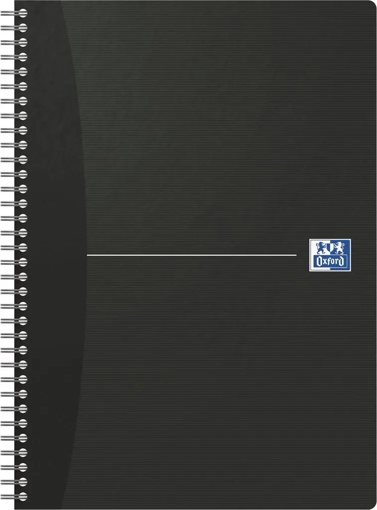 Cahier de Réunion Oxford A4 Noir Mat 90g - Idéal pour vos Prises de Notes