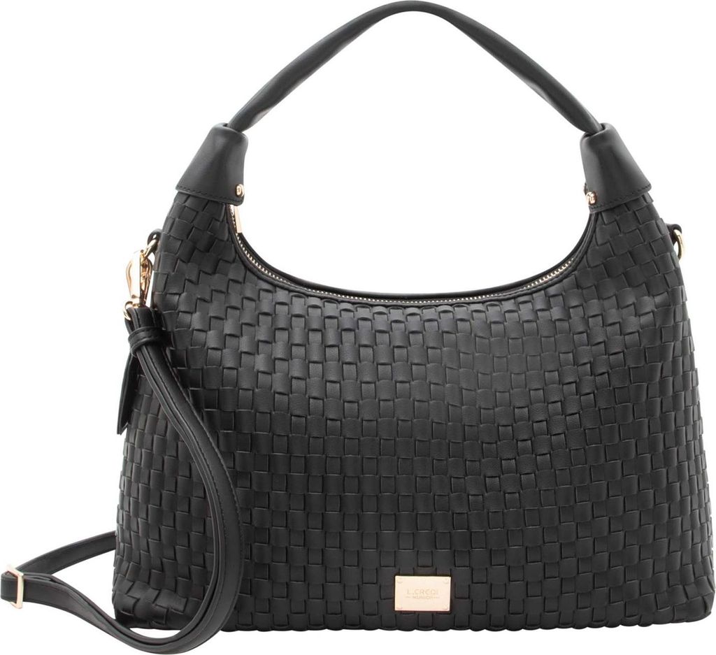 L.CREDI Schultertasche Radka Hobo Bag Black schwarz