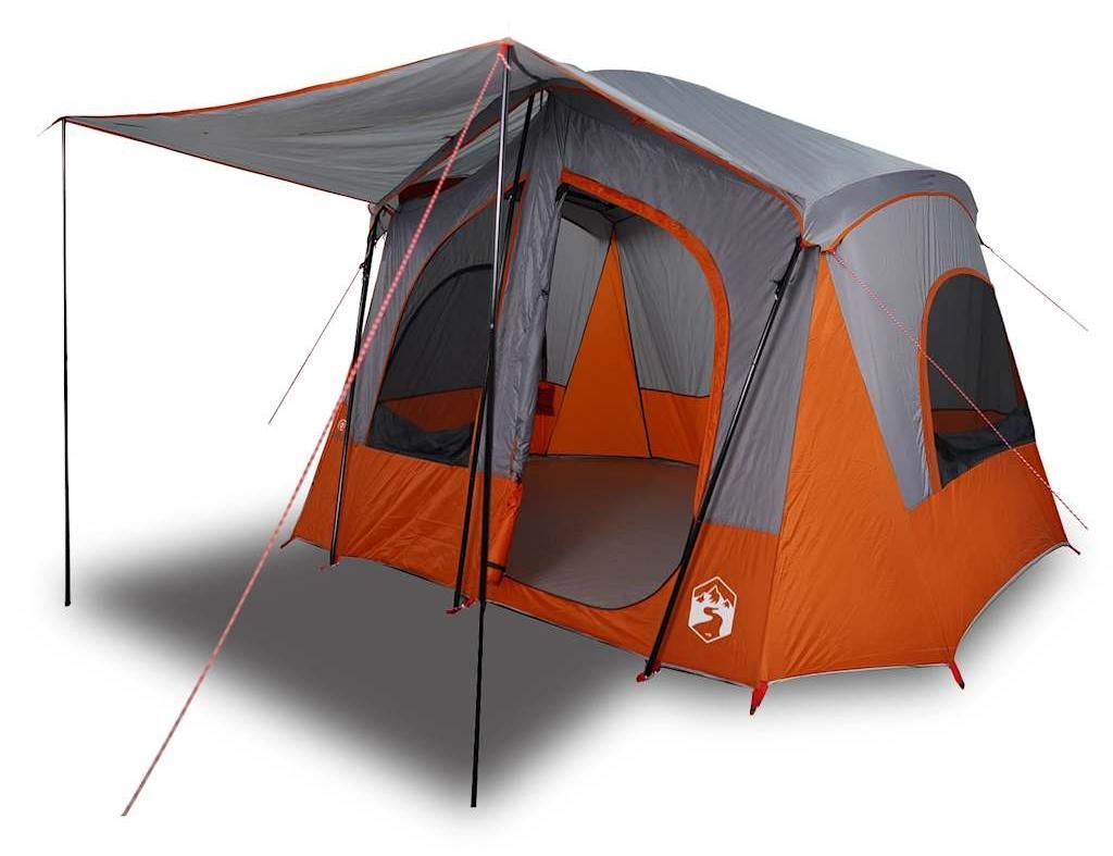 vidaXL Campingzelt 5 Personen Grau und Orange Wasserdicht Produktbild 