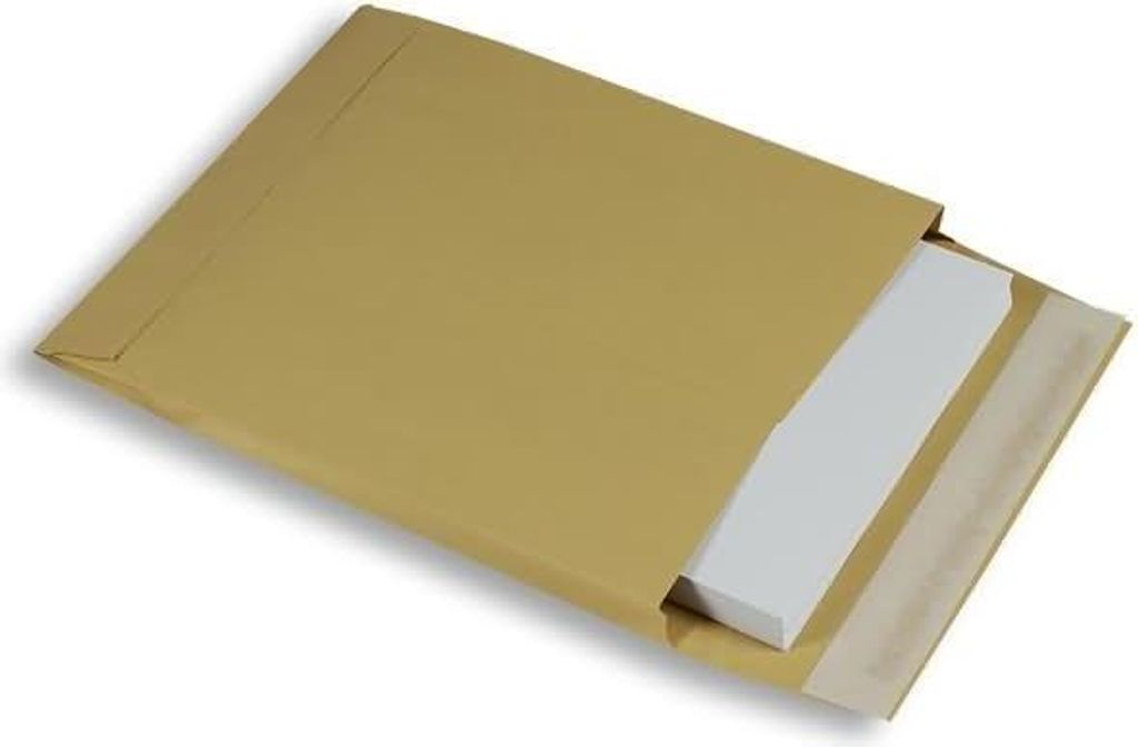 Faltentaschen 250x305x25mm 140g/qm haftklebend VE=125 Stück braun