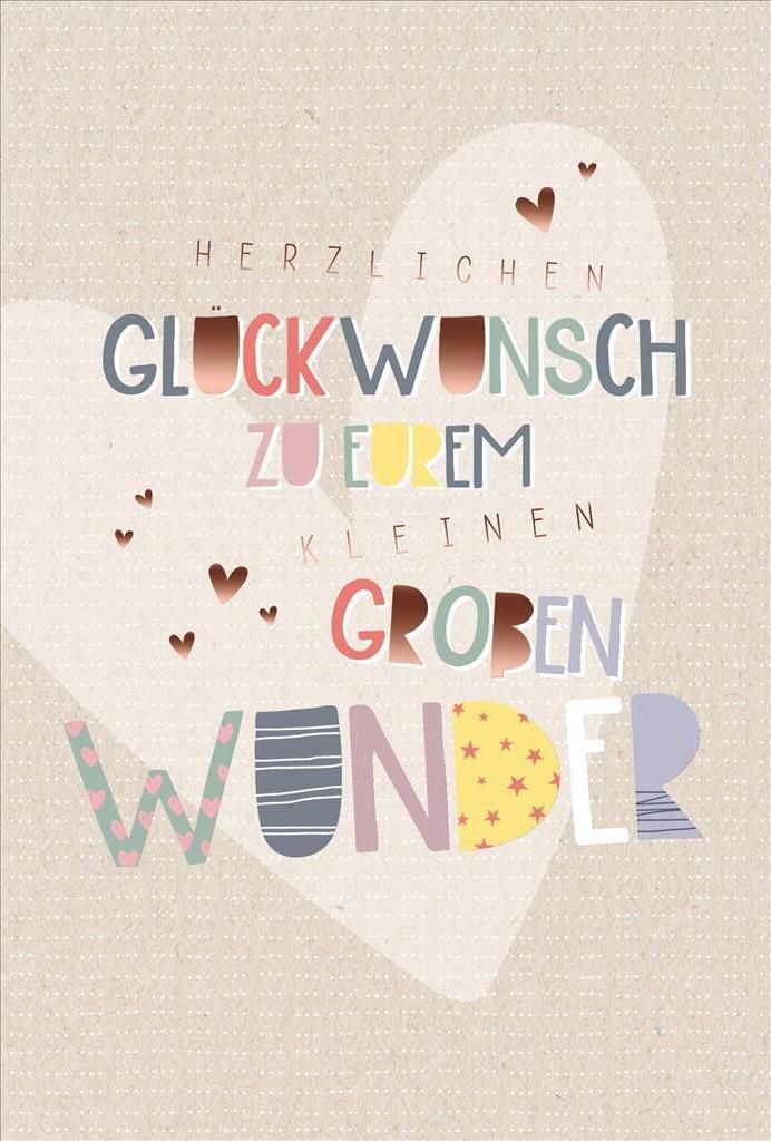 Geburt Baby Freudiges Ereignis - Glückwunschkarte im Format 11,5