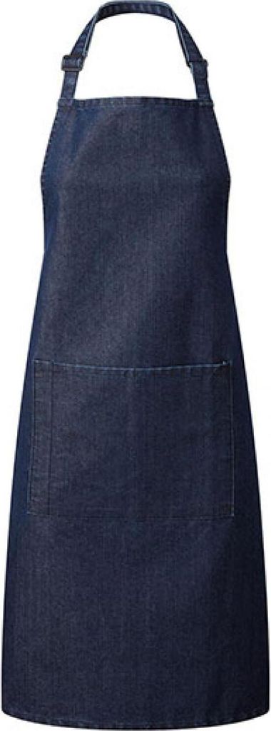 Premier Workwear PR154 | Colours Bib Apron With Pocket - 72 x 86 cm - Waschbar bis 60 - Farbe: Indigo Denim - Größe: 72 x 86 cm