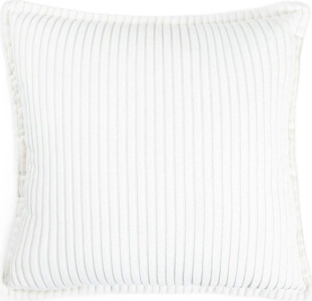 HOMLA SAMT Samt Kopfkissenbezug Cord Struktur weiß 45x45 cm Produktbild 